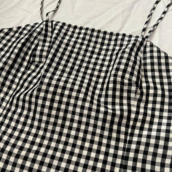 1990s Ann Taylor black and white gingham print silk bodice size XS - Picture 5 of 6